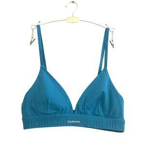 NWT Lululemon License To Train Triangle Sports Bra A/B MRLN Marlin Blue Size 6